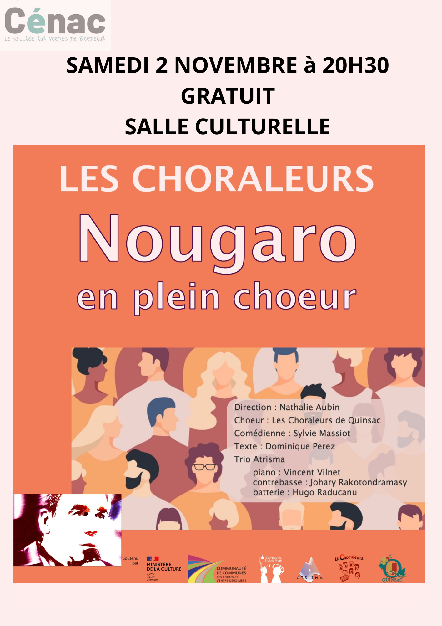 Concert des Choraleurs " Soirée Claude Nougaro"