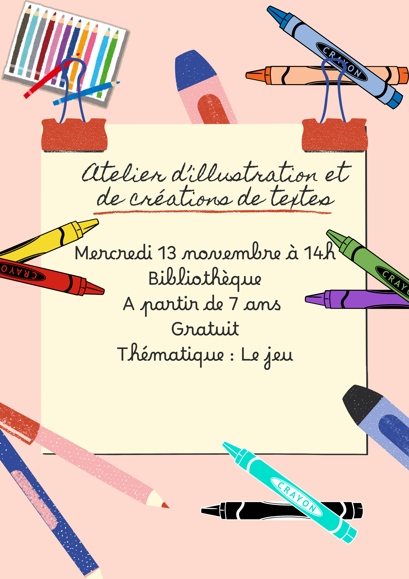 Atelier d'illustration et de création de textes